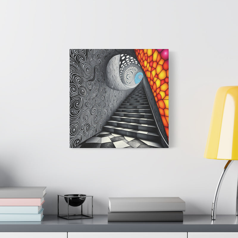 Stained Stairs 1 Matte Canvas