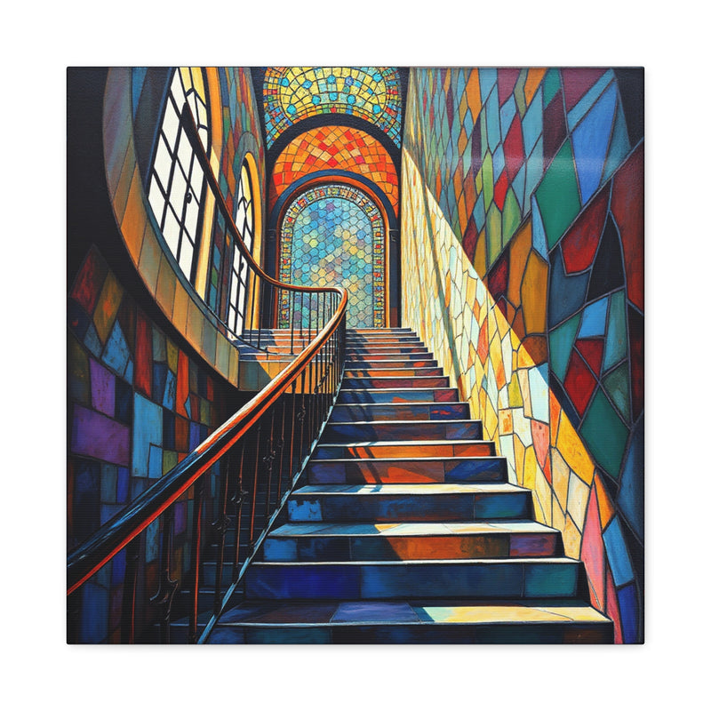 Stained Stairs 3 Matte Canvas