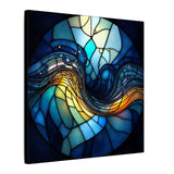 Vibrant Stained Glass Wall Art | Abstract Canvas Print, Home Decor, Gift for Art Lovers, Modern Aesthetic, Living Room Decoration
