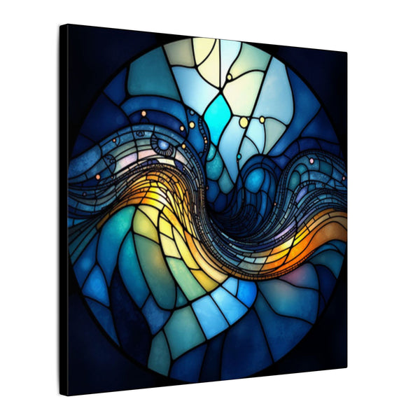 Vibrant Stained Glass Wall Art | Abstract Canvas Print, Home Decor, Gift for Art Lovers, Modern Aesthetic, Living Room Decoration