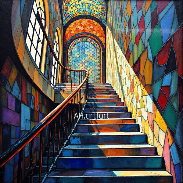 Stained stairs 3