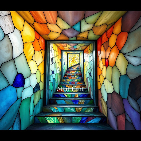 Stained stairs 2