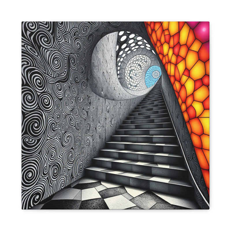 Stained Stairs 1 Matte Canvas