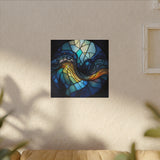 Vibrant Stained Glass Wall Art | Abstract Canvas Print, Home Decor, Gift for Art Lovers, Modern Aesthetic, Living Room Decoration