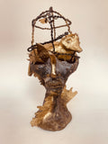 Cage Head - Bronze Abstract sculpture